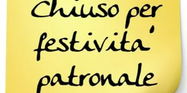 Immagine decorativa per il contenuto CHIUSURA UFFICI E SERVIZI PER SANTO PATRONO